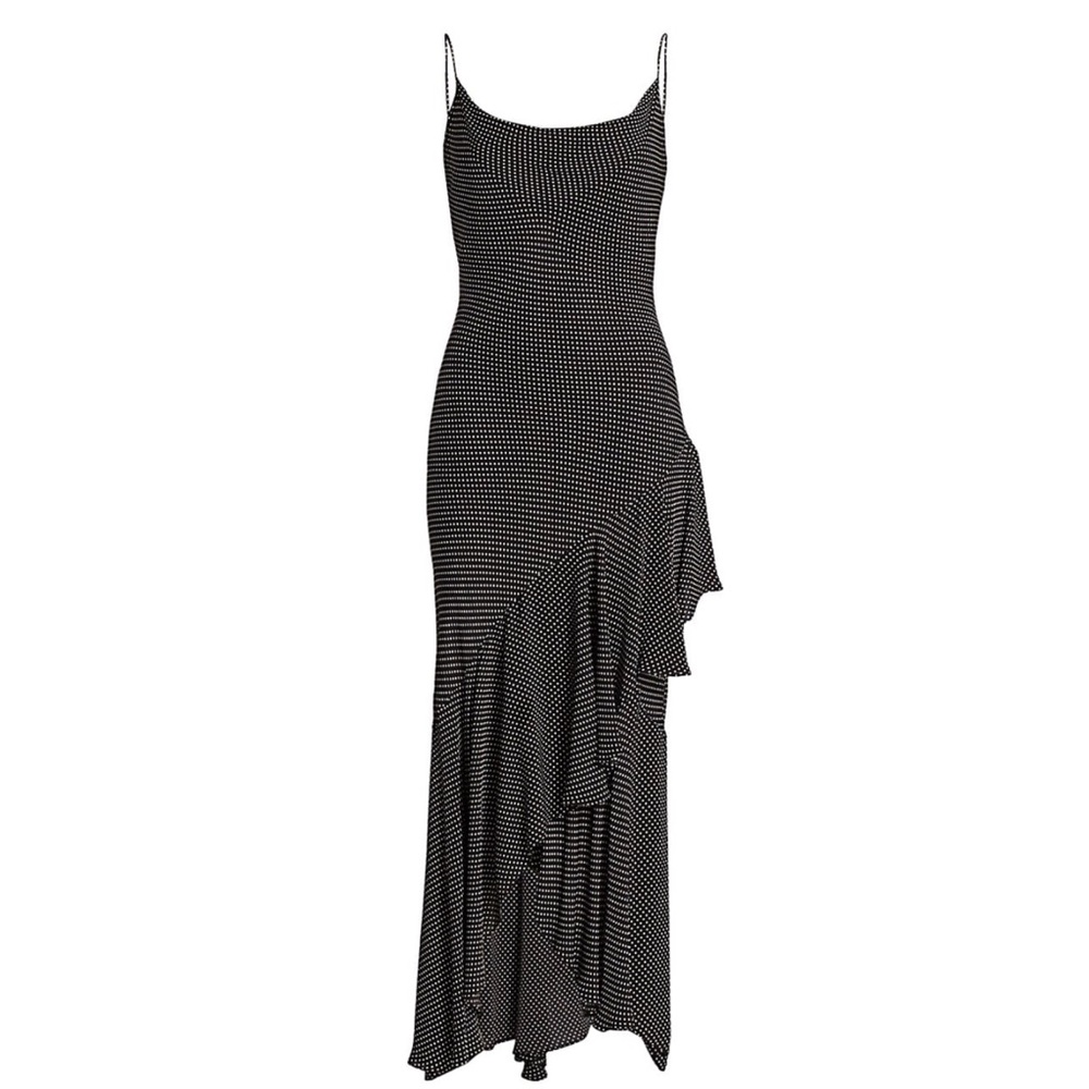 Alice + Olivia Ginger Mini Dot Dress Black NWT